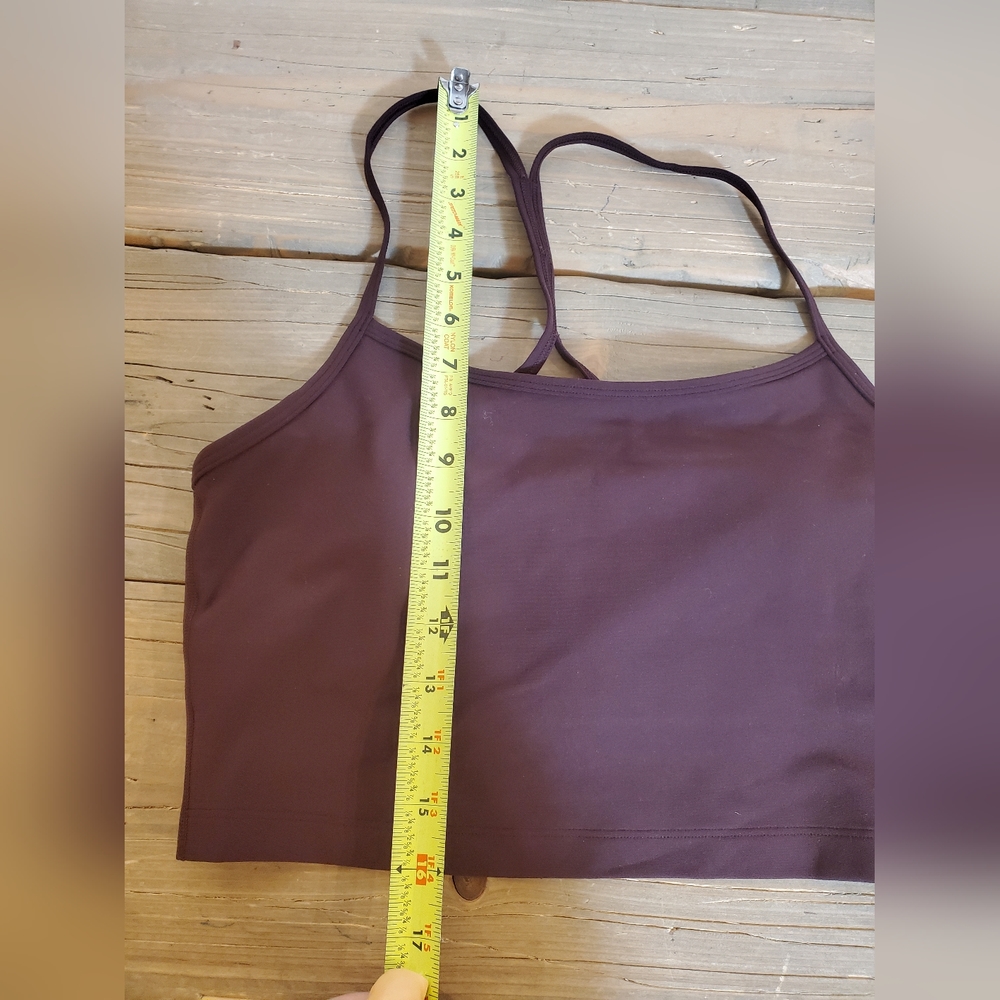 Calme By Johnny Was Womens Cross Back Cami Sport Bra Top Purple Padded M XL - Picture 4 of 10